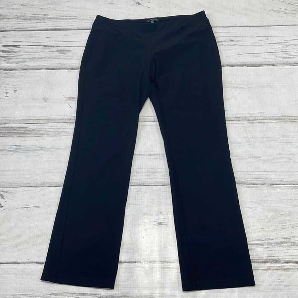 Eileen Fisher Pants Straight Leg Black Size L Large -Stretch Pull-On